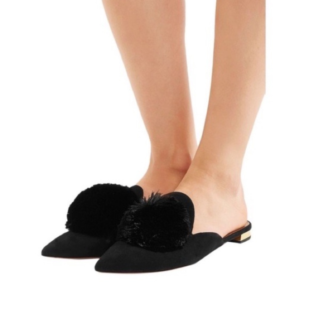 Aquazzurra Powder Puff Mules